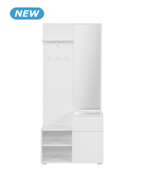 Eingangsmöbel «Mage», L 85 x B 37 x H 195 cm, Dekor weiss