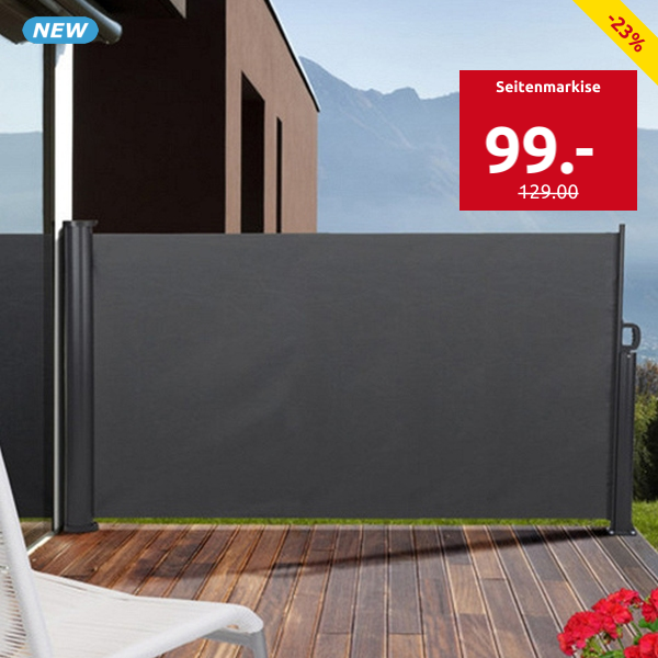 Seitenmarkise, 300 x 160 cm, anthrazit