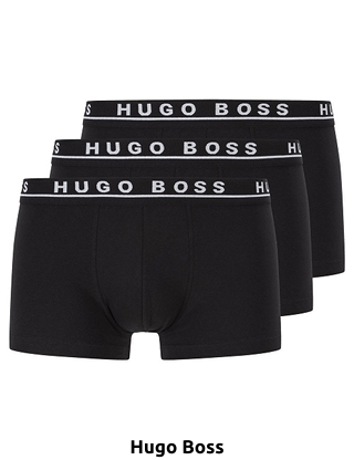 HUGO BOSS Boxer, 3er-Pack, in Schwarz