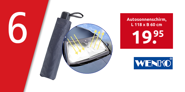 WENKO Autosonnenschirm, L 118 x B 60 cm