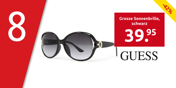 GUESS Grosse Sonnenbrille, schwarz
