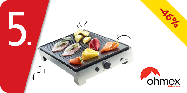 Ohmex Tischgrill «Gril-1012» mit Aluminiumplatte