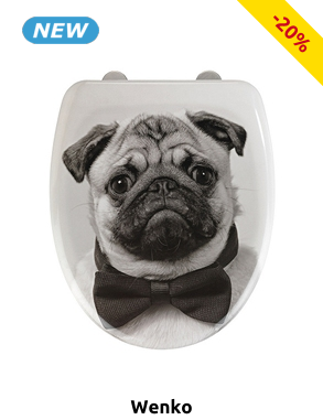 WENKO WC-Sitz «Pugy», 37,5 x 41,5 cm
