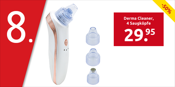 Derma Cleaner, 4 Saugköpfe