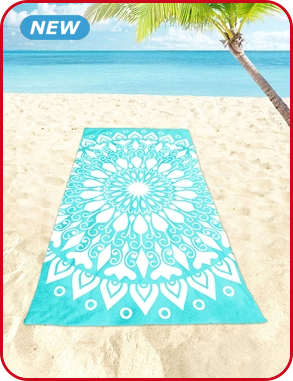 Linge Strandtuch «Mandala», 90 x 180 cm