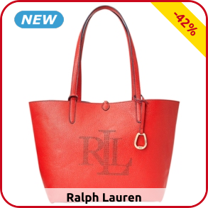 Ralph Lauren Handtasche «Reversible Tote», rot