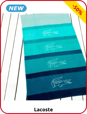Lacoste Strandtuch, abgestuft in Türkis
