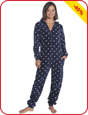 Weicher Overall mit Sternen, navy