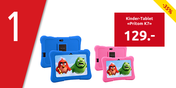 Kinder-Tablet «Pritom K7», Android 10, rosa, 16 Go, RAM 1 Go