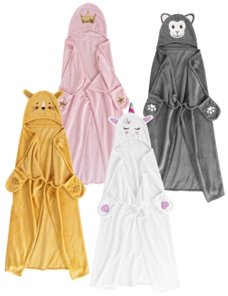 Fleecedecke «Affe» mit Kapuze und Handschuhen, 100 x 120 cm