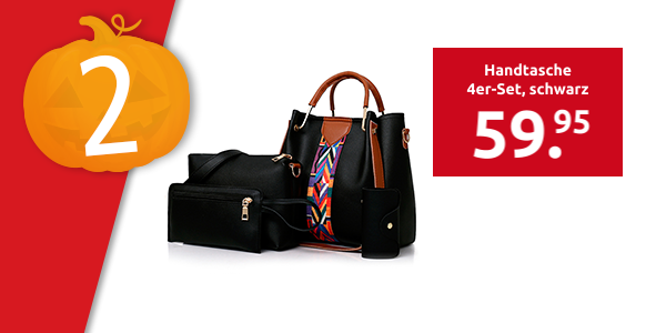 Handtasche 4er-Set, schwarz