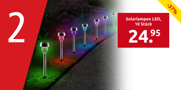 Solarlampen LED «Multicolor», 10 Stück