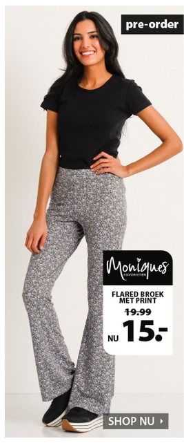 Flared broek met print