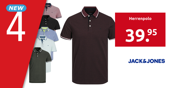 JACK&JONES Herrenpolo, weinrot