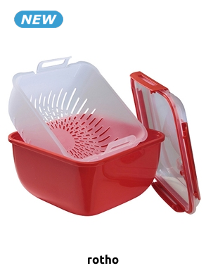 Rotho Dampfgarer für Mikrowelle oder Steamer, 2,5 l