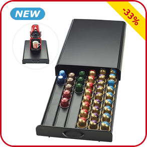 Nespresso Kapselschublade für 60 Stück, schwarz