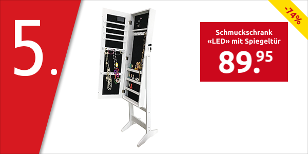 Schmuckschrank «LED» mit Spiegeltür