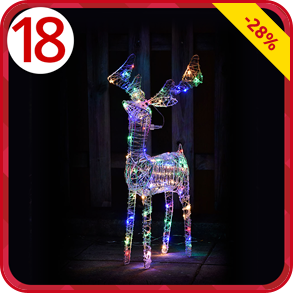 Rentier mit 80 bunten LEDs