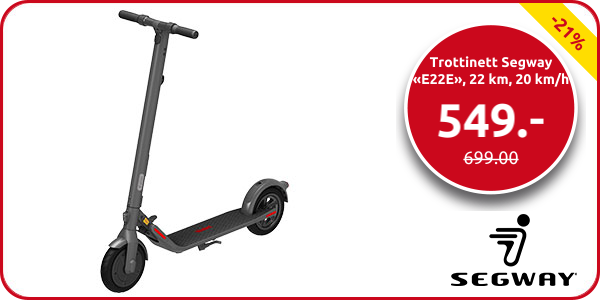 Trottinett  Segway «E22E», 22 km, 20 km/h