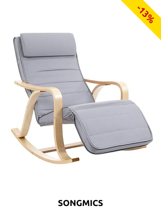 Sessel «Lea» mit Schaukelfunktion, 67 x 125 x 91 cm, grau