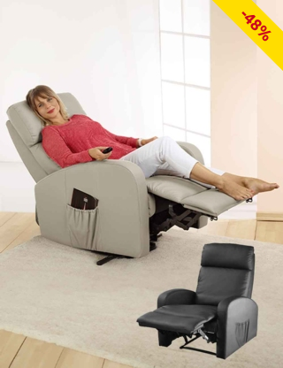 Relax-Massagesessel aus PU, beige