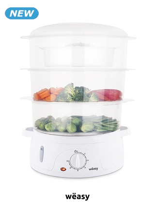 wëasy Dampfgarer «Vege8», 3 Niveaus, stapelbar, 9 l