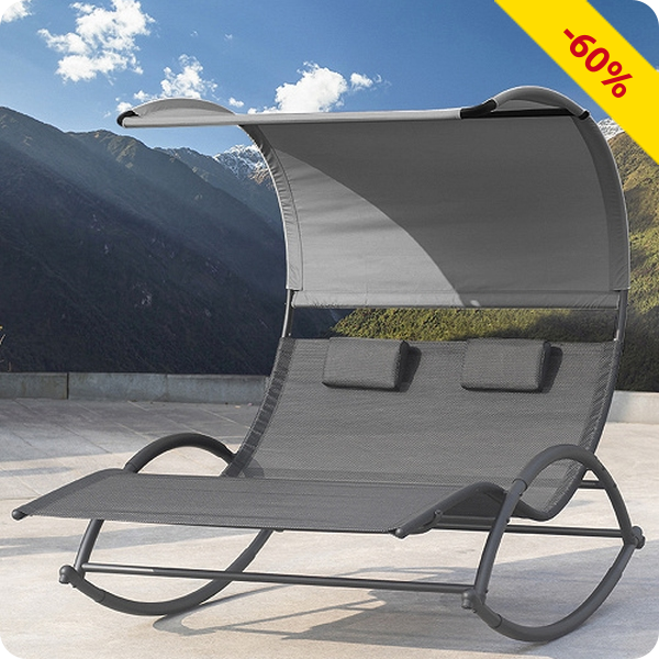 Schaukelliege «Jolly», grau