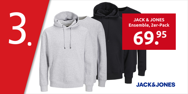 JACK & JONES Ensemble Sweat & Pullover, 2er-Pack, grau