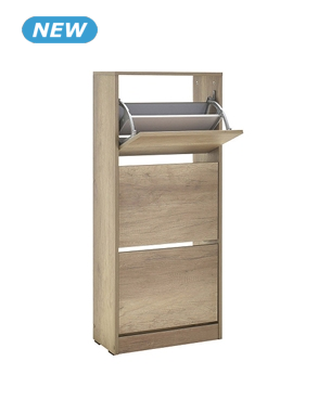 Schuhmöbel, für 12 Paar Schuhe, Dekor eiche