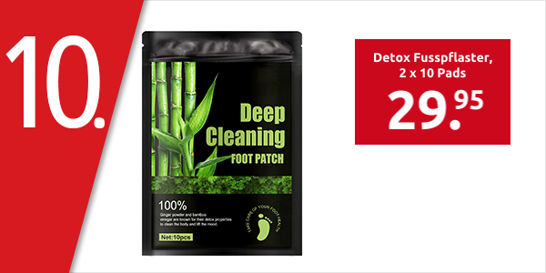 Detox Fusspflaster, 2 x 10 Pads, für eine 10-Tages-Kur