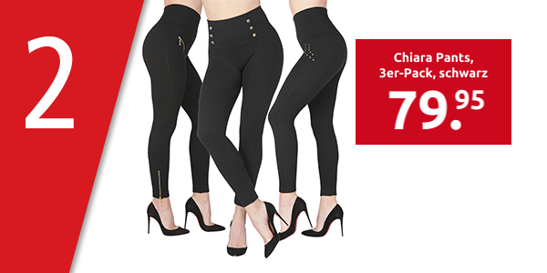 Chiara Pants, 3er-Pack, schwarz