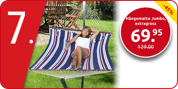 Hängematte Jumbo, extragross, L 200 x B 140 cm