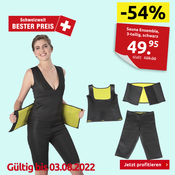 Sauna Ensemble, 3-teilig, schwarz