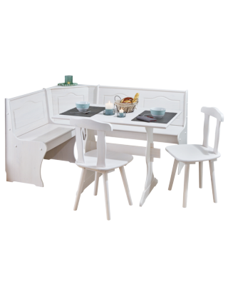 Eckbank-Garnitur «Chalet», weiss