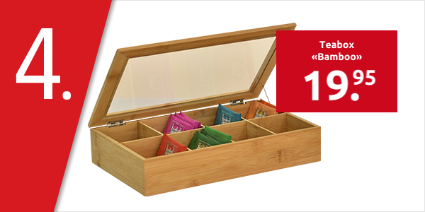 Teabox «Bamboo», L 32 x B 20 x H 6,5 cm