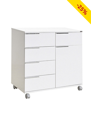 Mehrzweck-Möbel «Gaby 2», L 81 x H 81 x T 44 cm, weiss glänzend