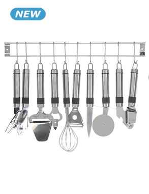 Küchenhelfer-Set aus Edelstahl, 9-teilig