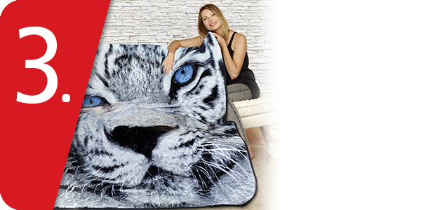 Fleecedecke «Tiger», 152 x 203 cm