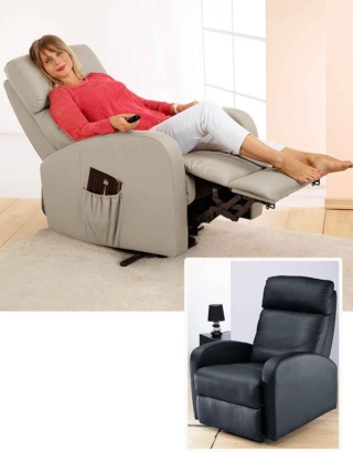 Relax-Massagesessel aus PU, beige