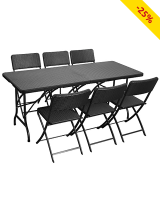 Klapptisch mit 6 Klappstühlen «Fiesta»