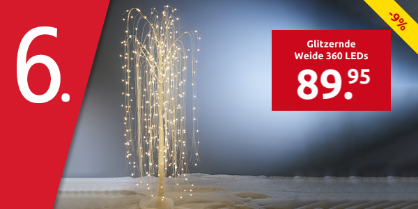 Glitzernde Weide 360 LEDs, 180 cm