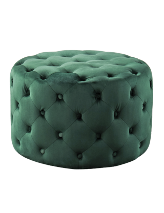 Hocker ChesterfieldØ 63 x H 39 cm, grün