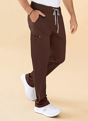 KAERE Hose Herren - gerader Saum mit Beintaschen coffee