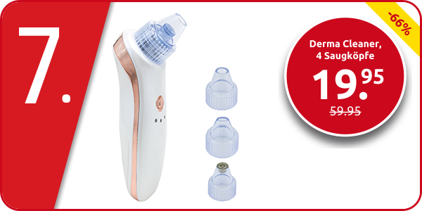 Derma Cleaner, 4 Saugköpfe