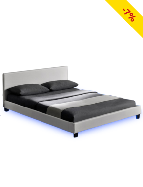 Bett LED «City», B 180 cm