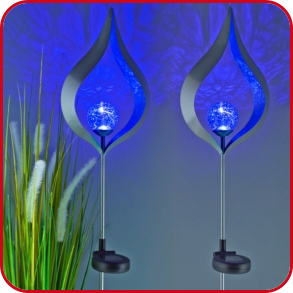 Solarlampen Blue, 2 Stück