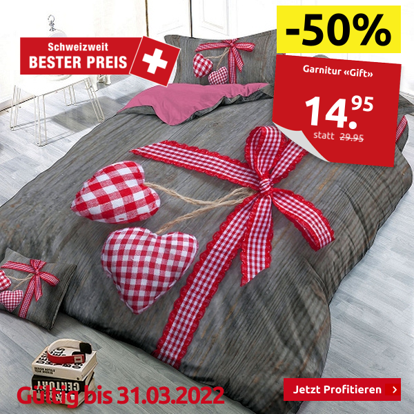 Garnitur «Gift», 160 x 210 cm + 65 x 100 cm