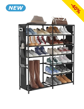 Grosses Schuhregal, 90 x 110 x 28 cm, grau