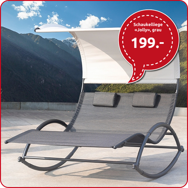 Schaukelliege «Jolly», grau