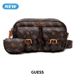 GUESS Handtasche «No Limit», mit Pochette, braun